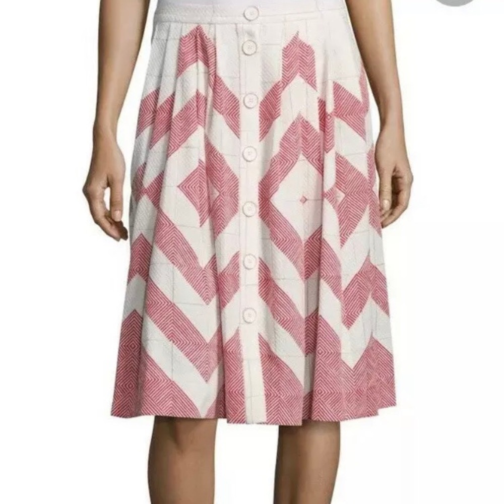 Anthropologie Tracy Reese Chevron Striped Skirt 8